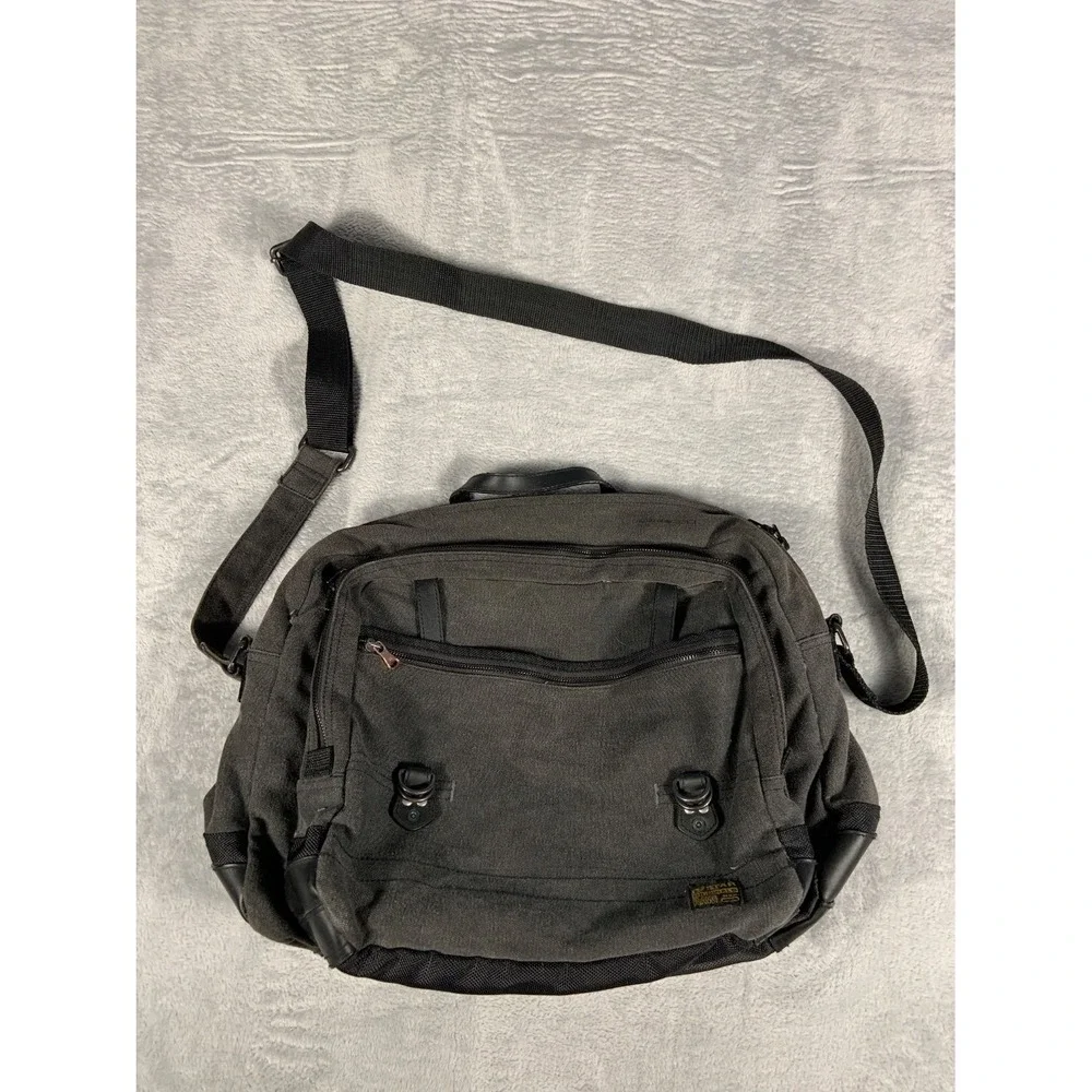G-Star Raw Originals Denim Messenger Bag Large Gray Canvas Laptop Briefcase 3301